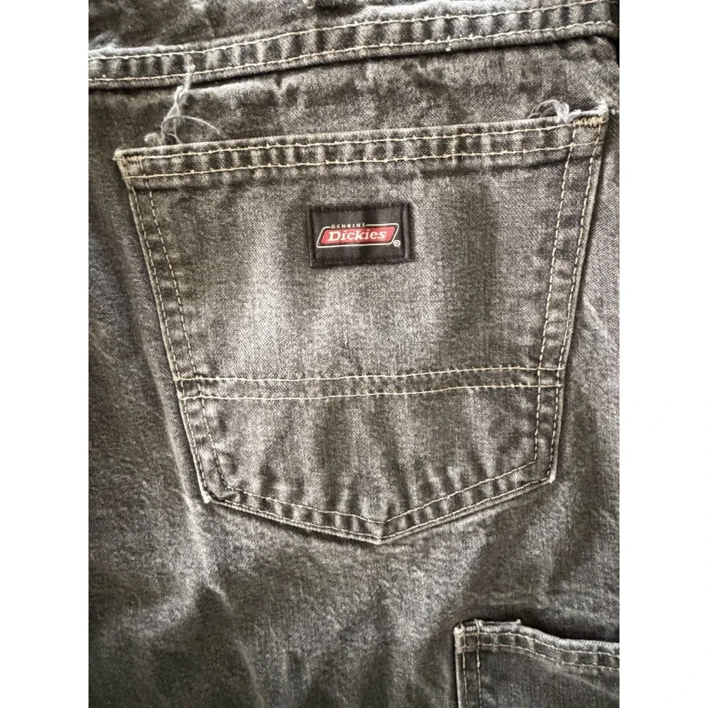 Vintage Dickies Men's Charcoal Gray Baggy Carpenter Style Denim Shorts Size 40